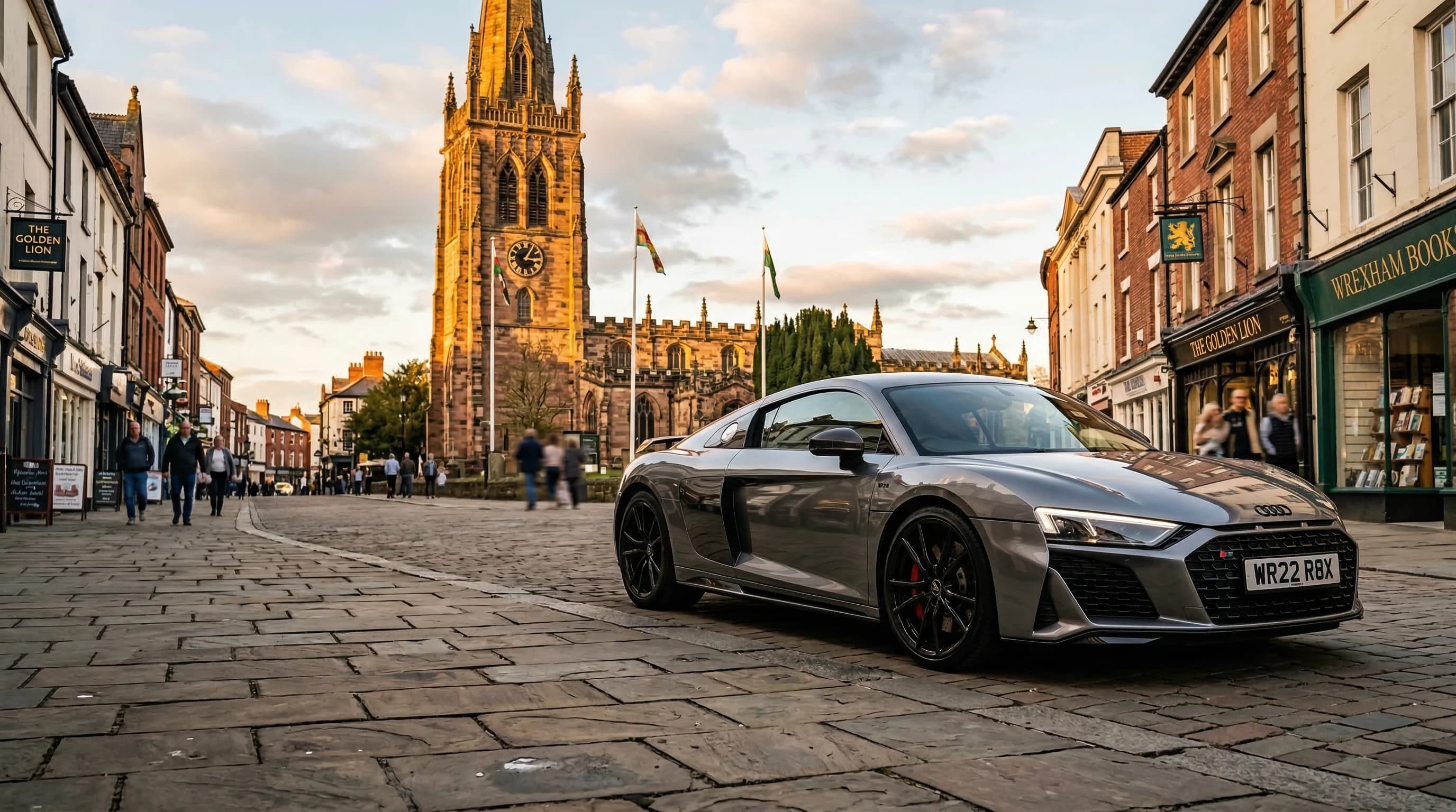 Luxury supercar hire in Wrexham — self-drive, chauffeur, and wedding car rental
