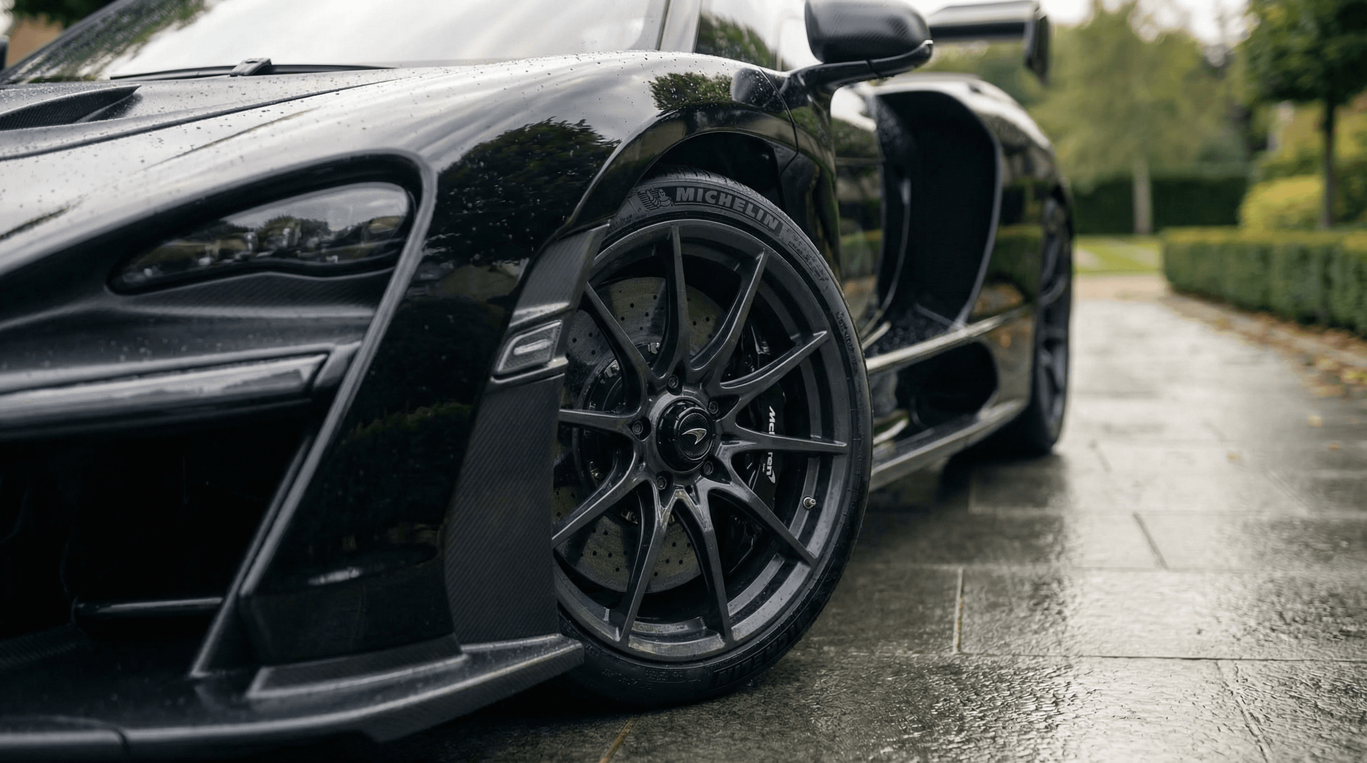 McLaren Senna fender view - supercar hire UK