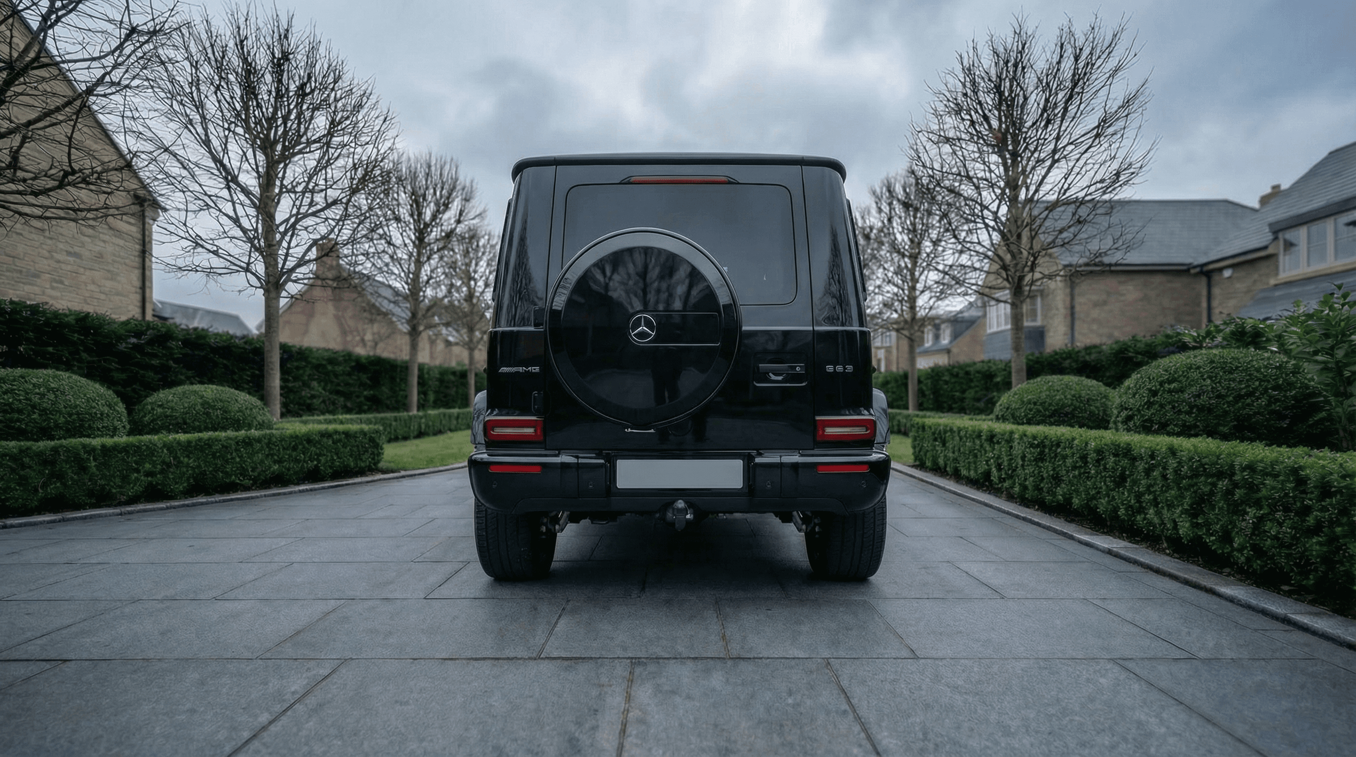 Mercedes-AMG G63 Black back view - supercar hire UK