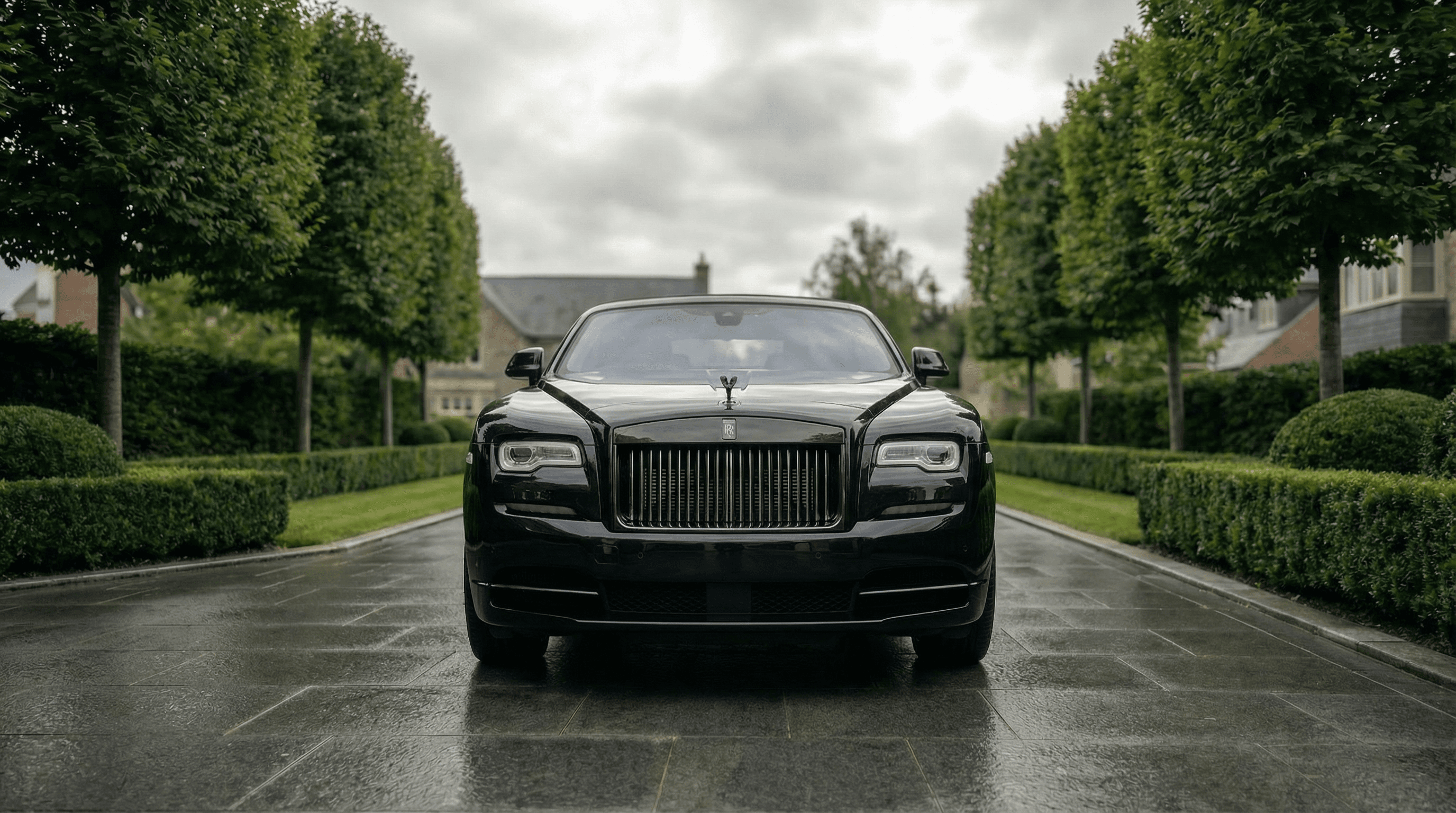 Rolls-Royce Dawn front view - supercar hire UK