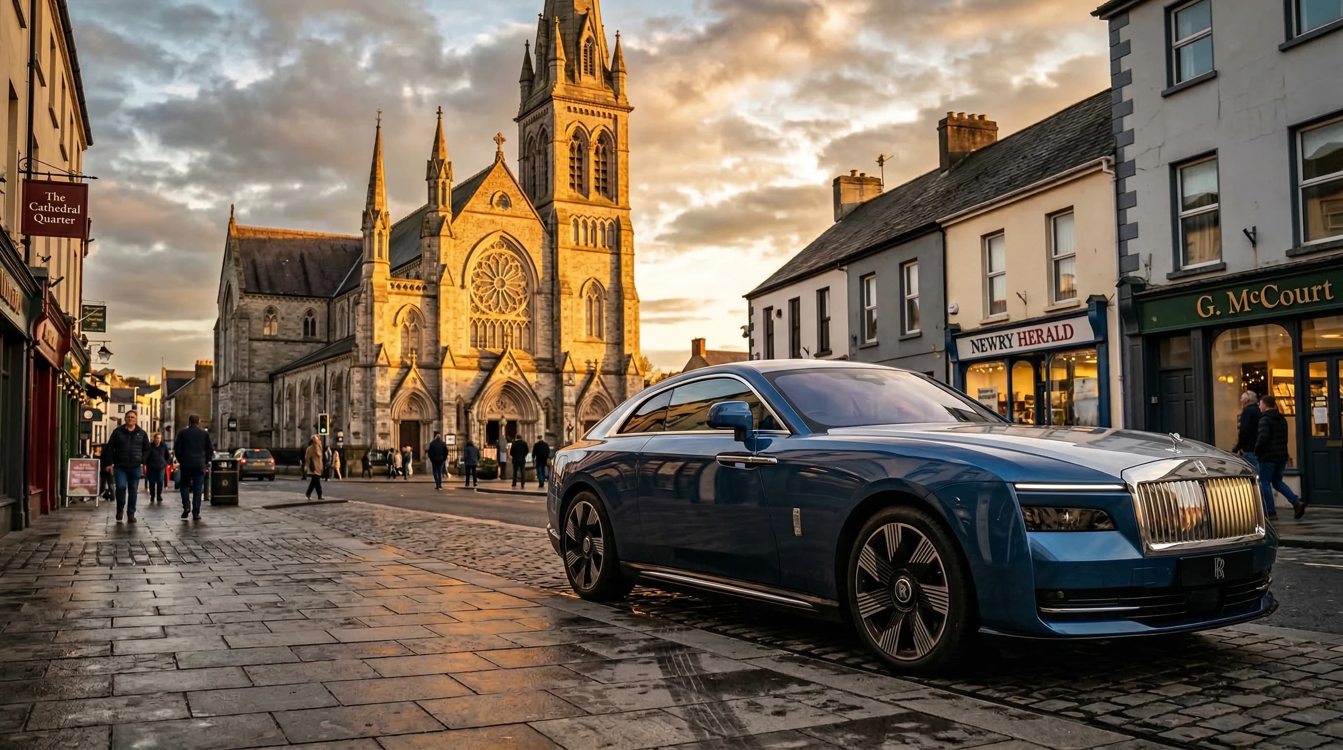 Luxury supercar hire in Newry — self-drive, chauffeur, and wedding car rental