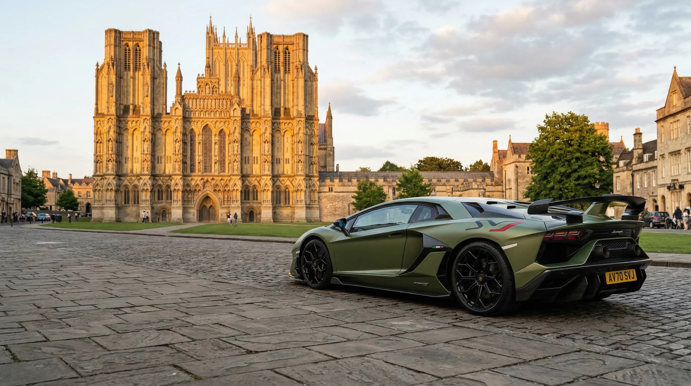 Luxury supercar hire in Wells — self-drive, chauffeur, and wedding car rental