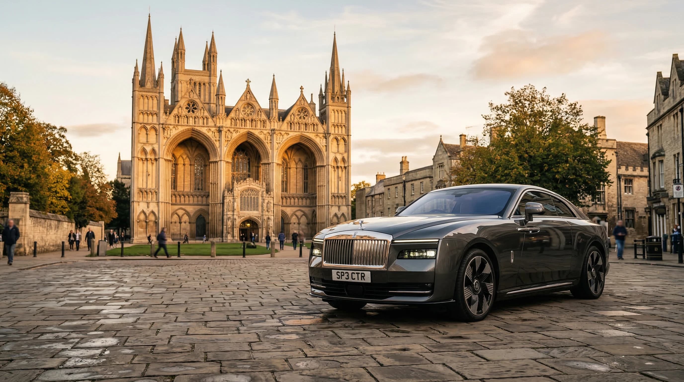 Luxury supercar hire in Peterborough — self-drive, chauffeur, and wedding car rental
