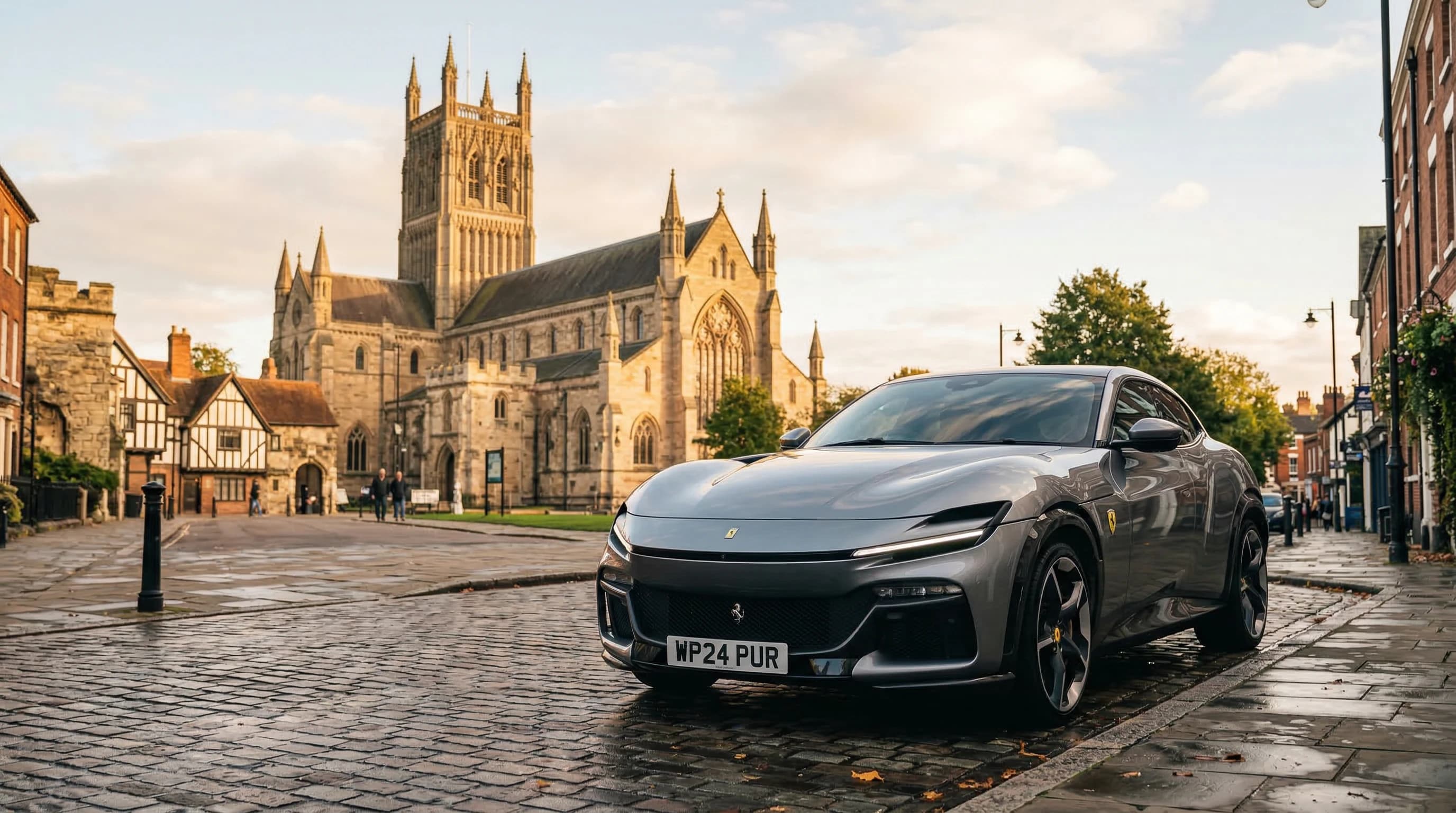 Luxury supercar hire in Worcester — self-drive, chauffeur, and wedding car rental