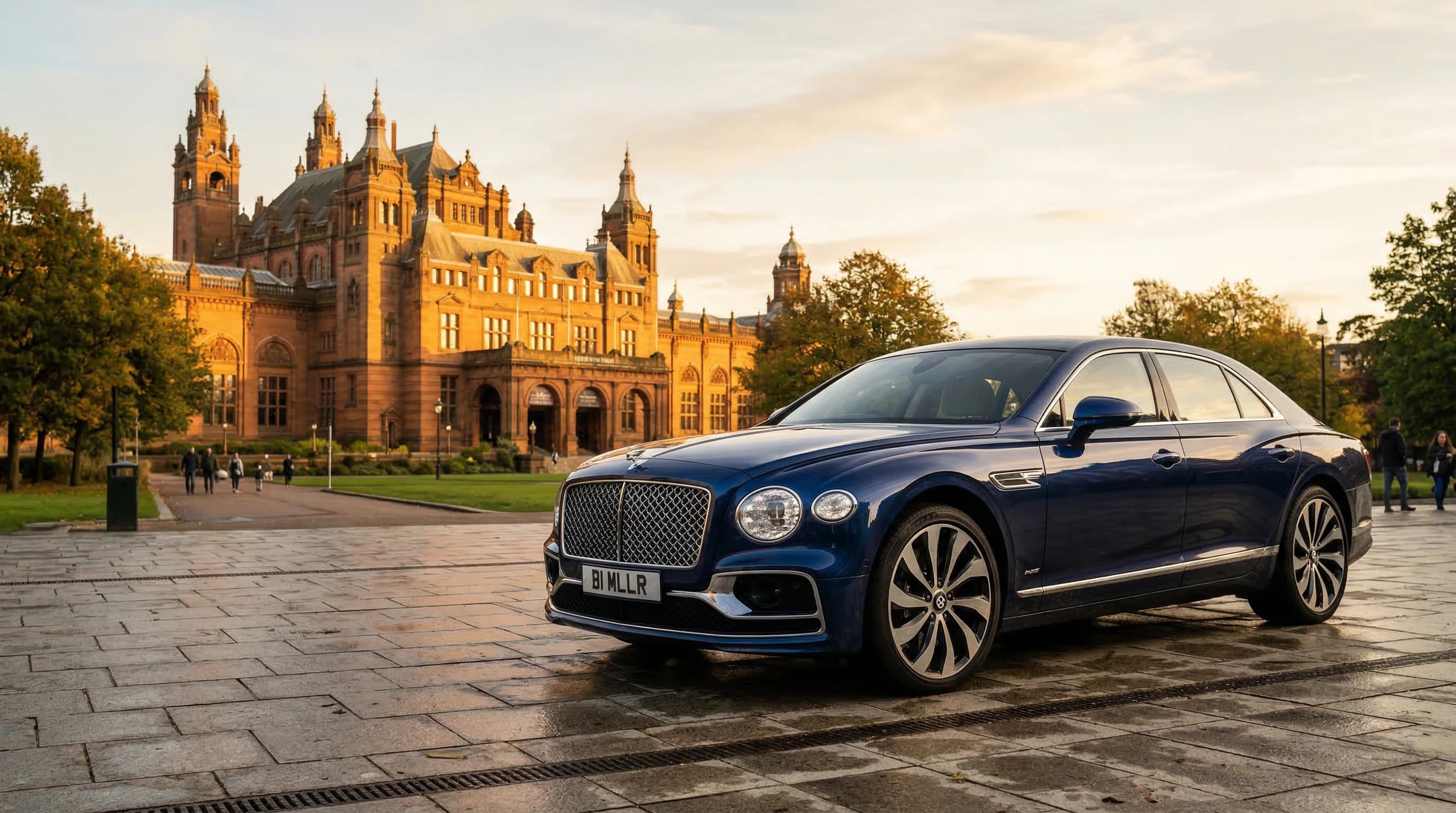 Luxury supercar hire in Glasgow — self-drive, chauffeur, and wedding car rental