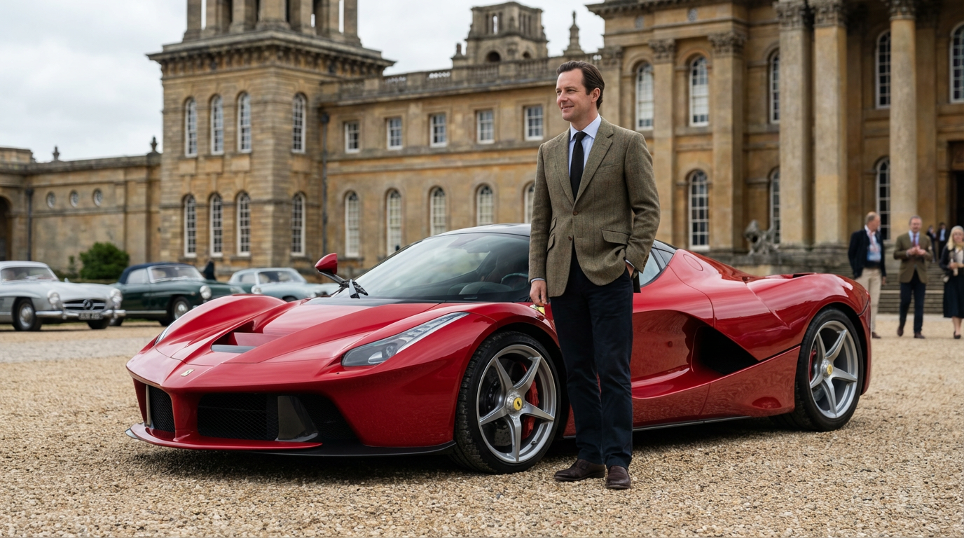 LaFerrari at a stately North Yorkshire location for a film and TV production near York