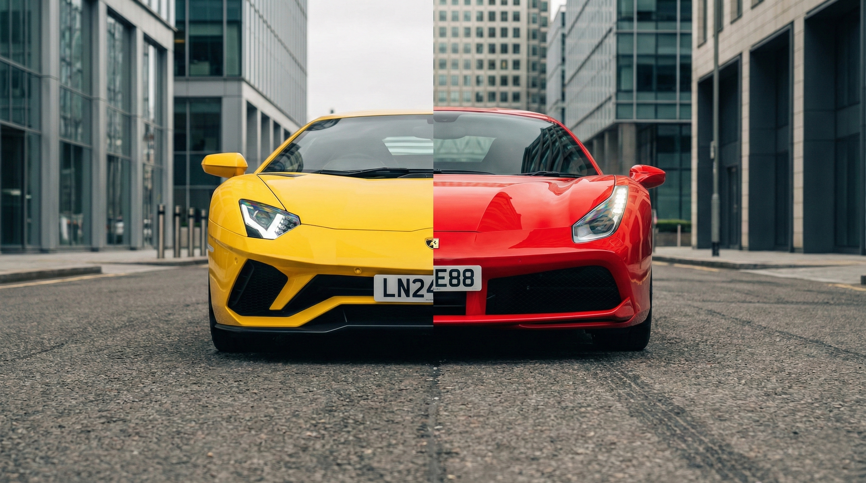 Step 1 — choose your supercar for hourly hire in York from Ferrari, Lamborghini and McLaren